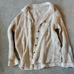 Billabong Women’s Shacket Cream Cardigan Sweater